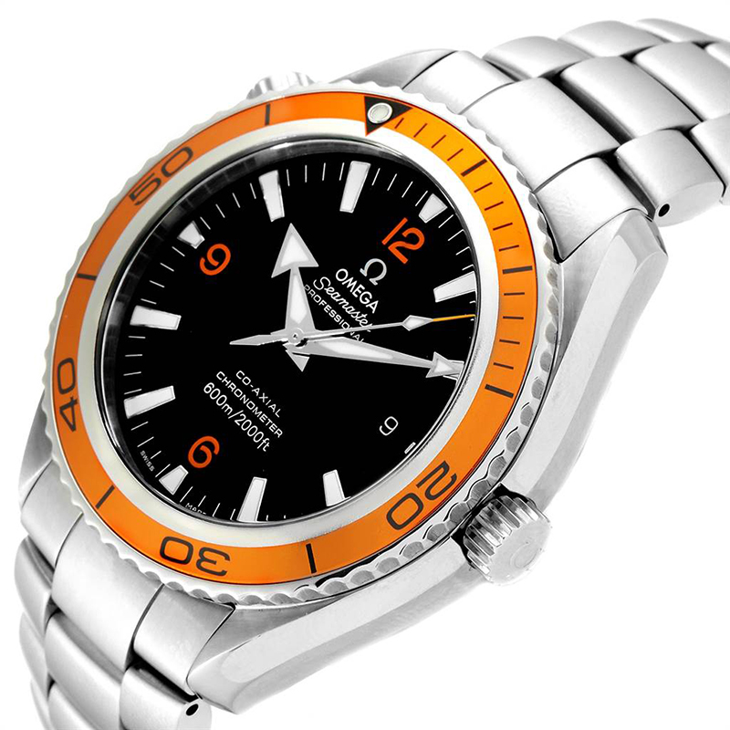 

Omega Black Stainless Steel Seamaster Planet Ocean