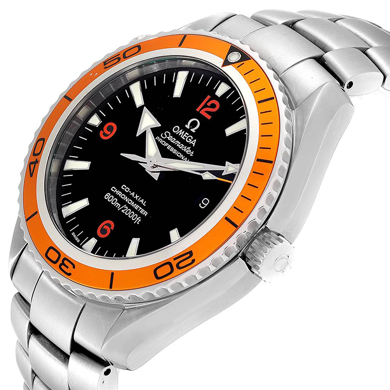 

Omega Black Stainless Steel Seamaster Planet Ocean