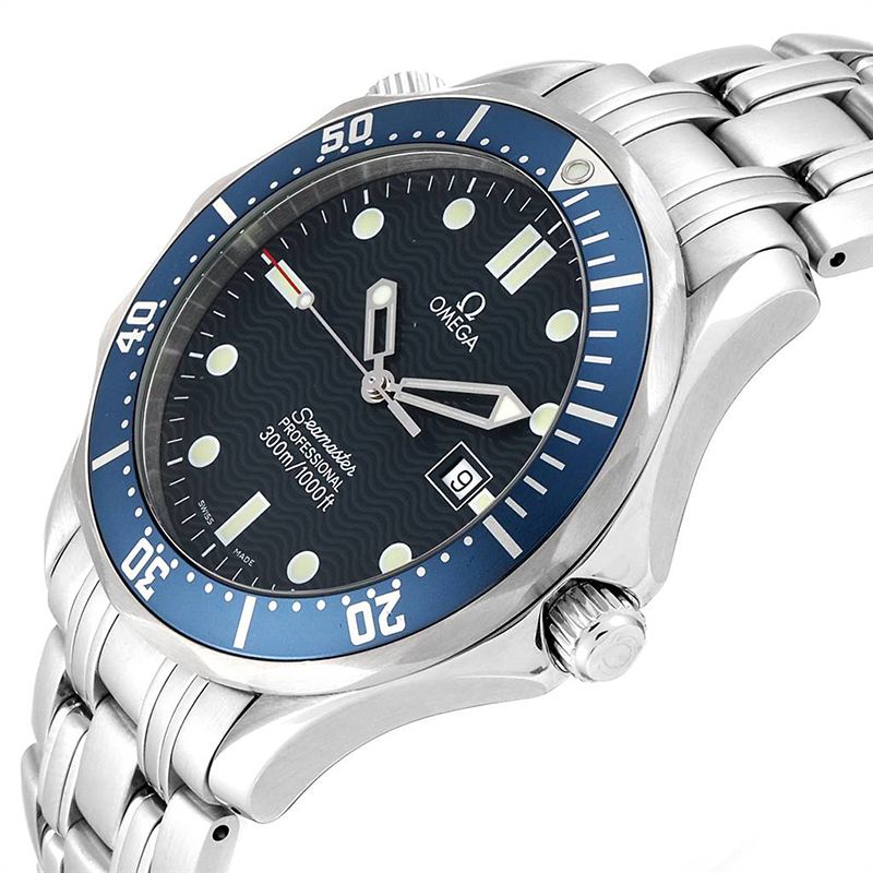 

Omega Blue Stainless Steel Seamaster Bond Chronometer