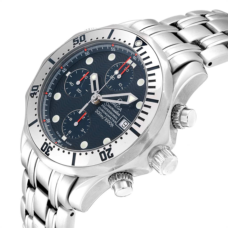 

Omega Blue Stainless Steel Seamaster