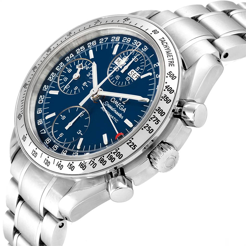 

Omega Blue Stainless Steel Speedmaster