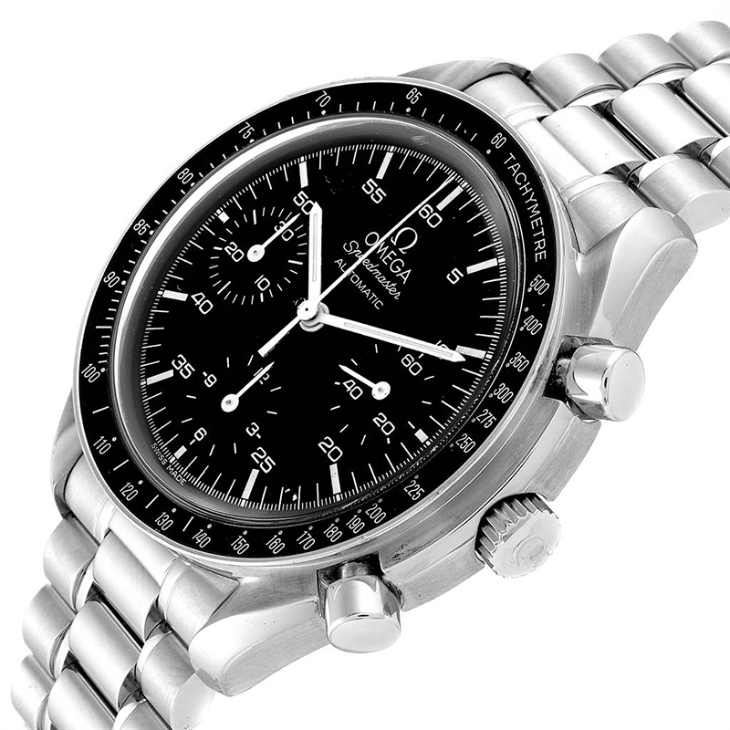 

Omega Black Stainless Steel Speedmaster