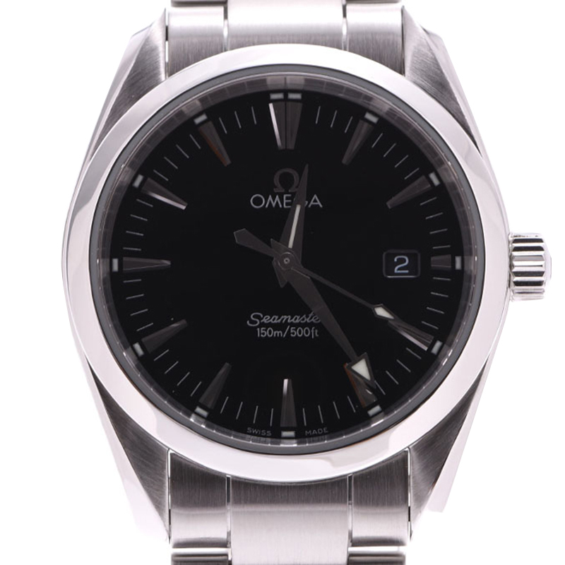 

Omega Black Stainless Steel Seamaster Aqua Terra