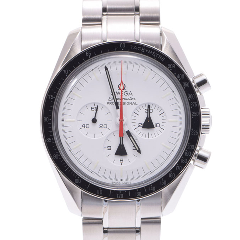 

Omega White Stainless Steel Speedmaster