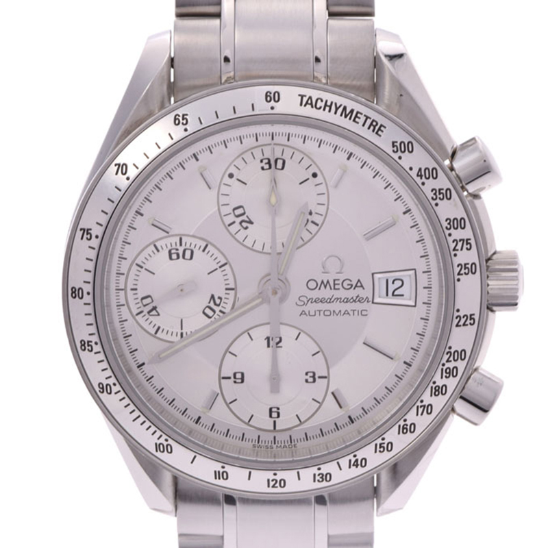 

Omega Silver Stainless Steel Speedmaster Date