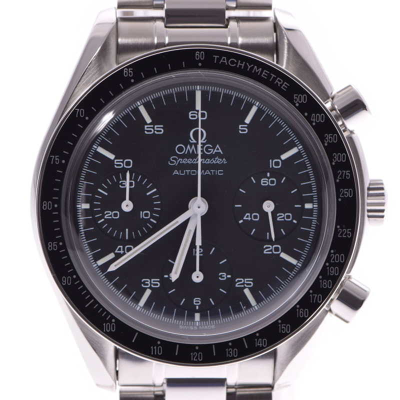 

Omega Black Stainless Steel Speedmaster Professional