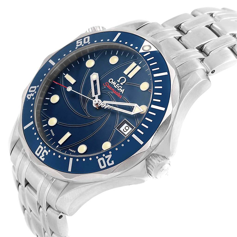 

Omega Blue Stainless Steel Seamaster Bond