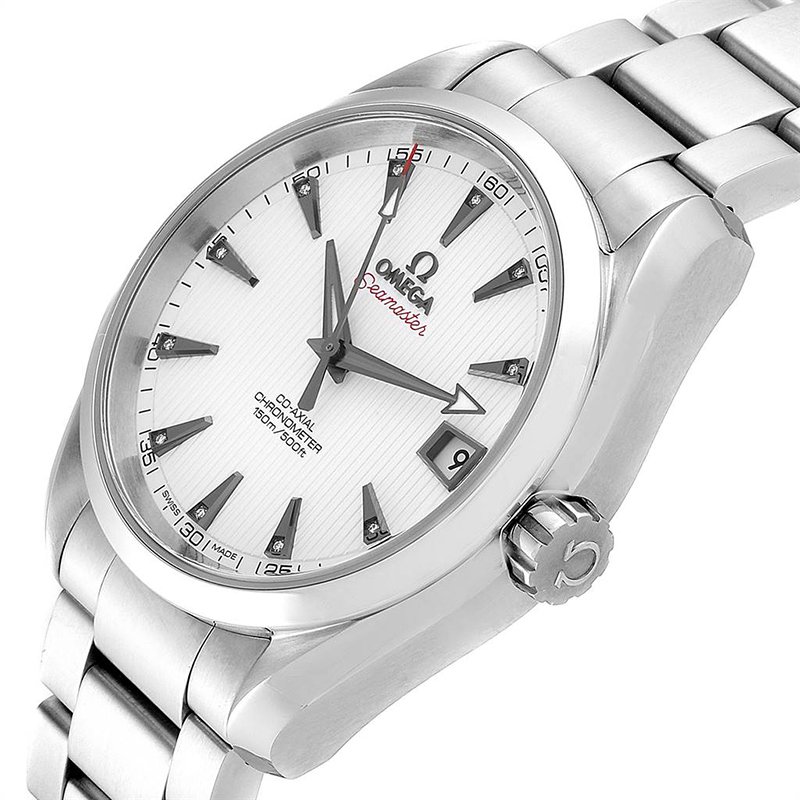 

Omega White and Stainless Steel Seamaster Aqua Terra