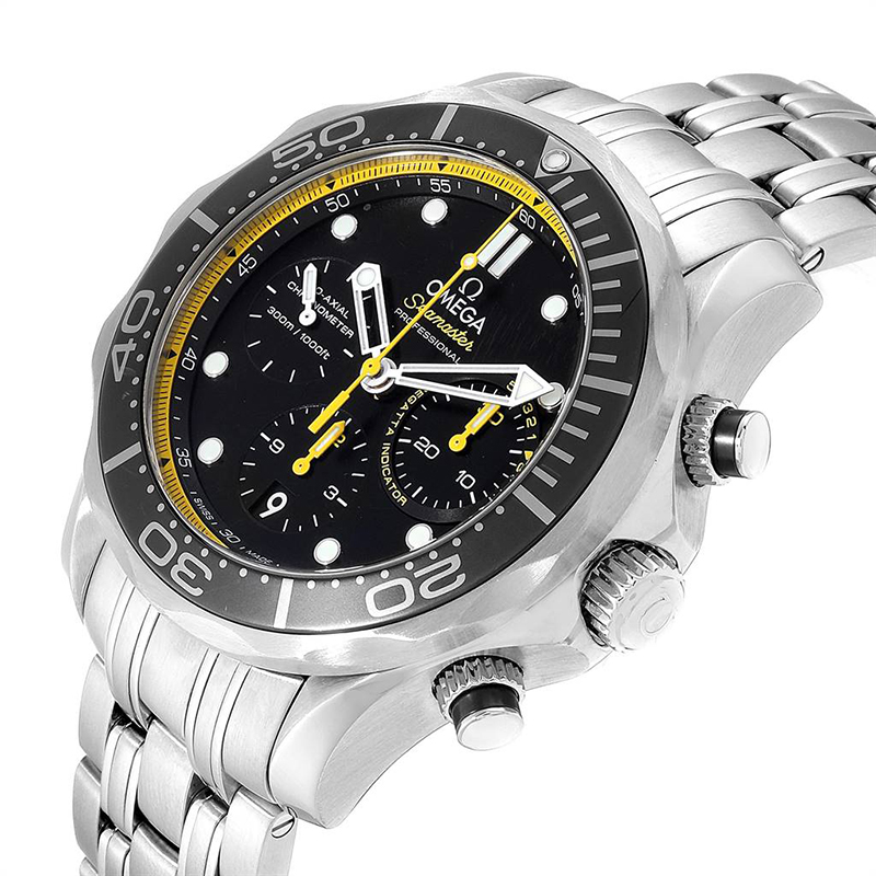 

Omega Black and Stainless Steel Seamaster Regatta