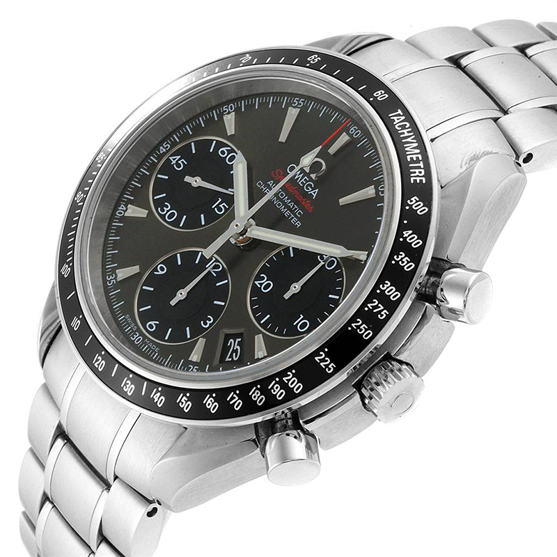 

Omega Gray and Stainless Steel Speedmaster Day-Date, Grey