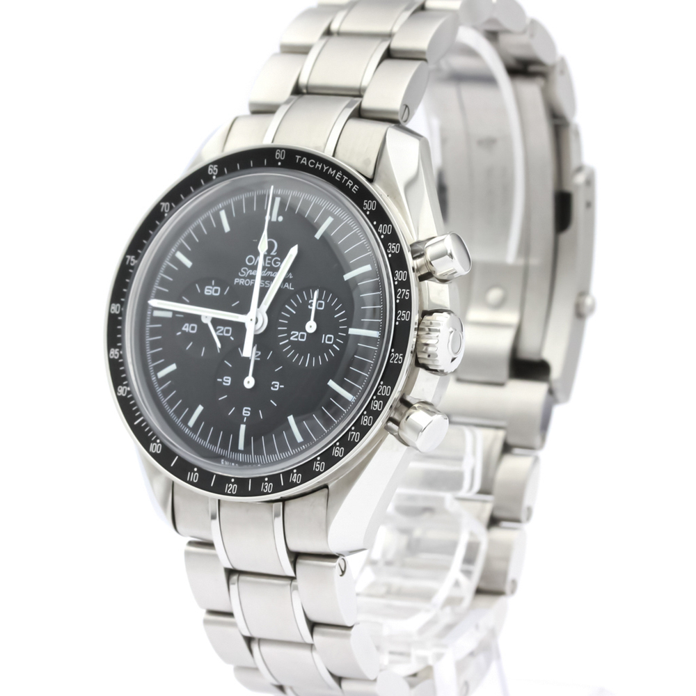 

Omega Black Stainless Steel Speedmaster Professional