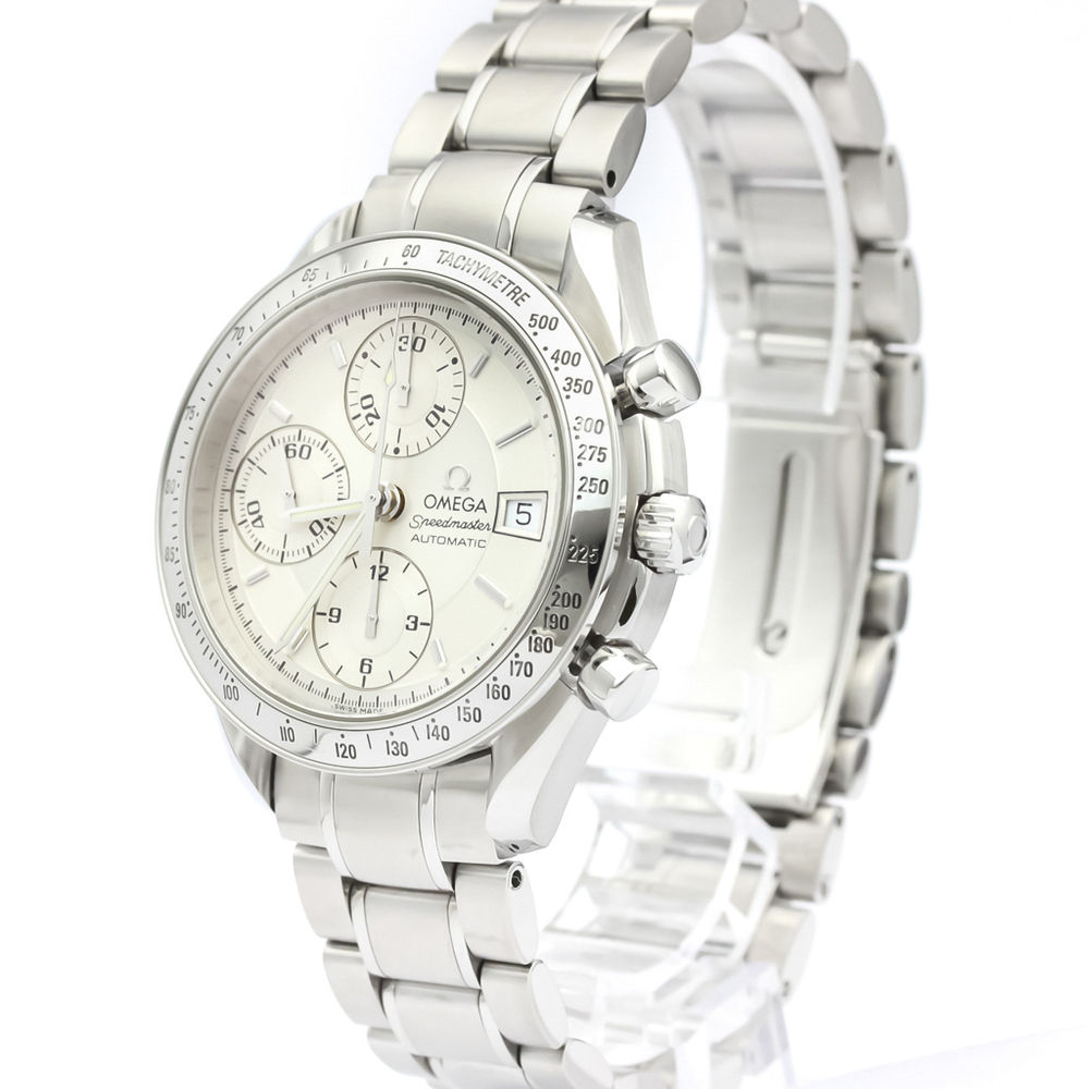 

Omega Silver Stainless Steel Speedmaster Date