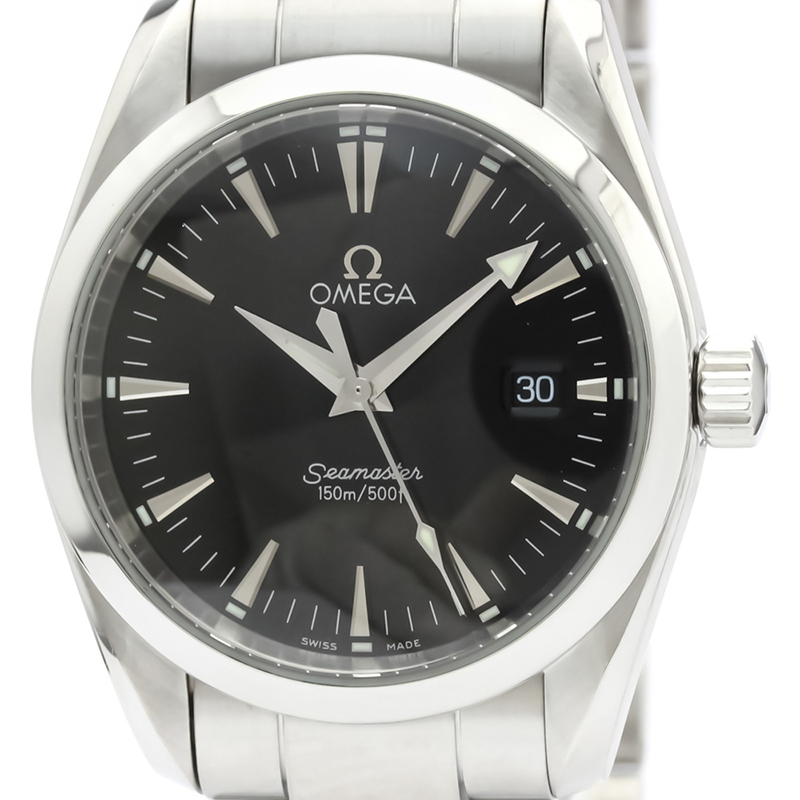 

Omega Black Stainless Steel Seamaster Aqua Terra