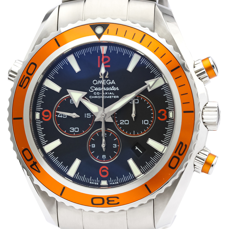 

Omega Black Stainless Steel Seamaster Planet Ocean