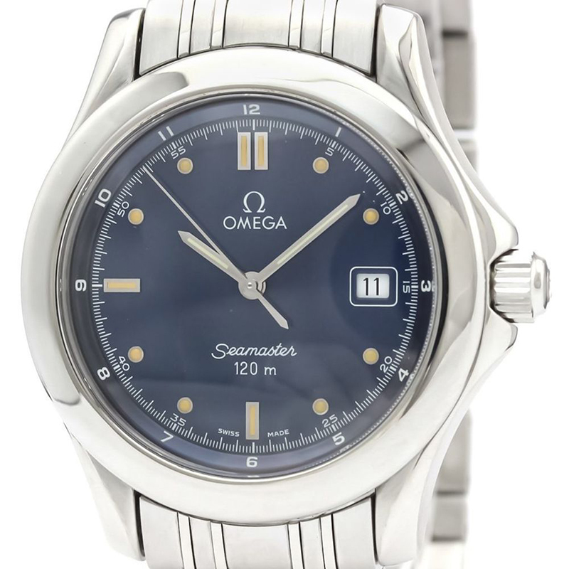 

Omega Blue Stainless Steel Seamaster Quartz