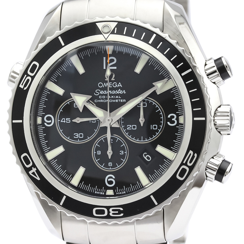 

Omega Black Stainless Steel Seamaster Planet Ocean