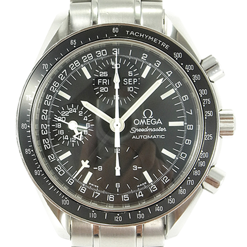 

Omega Black Stainless Steel Speedmaster Mark40 Cosmos