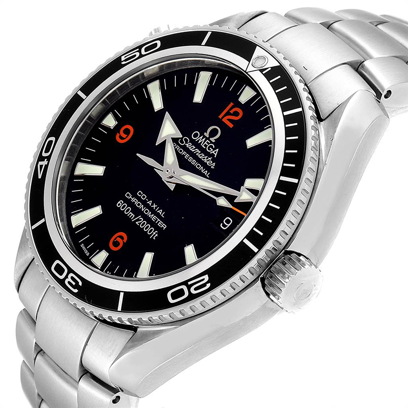 

Omega Black Stainless Steel Seamaster Planet Ocean