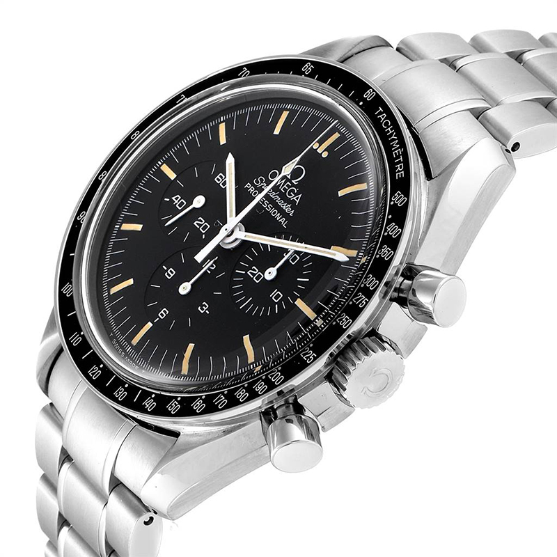 

Omega Black Stainless Steel Speedmaster Chronograph