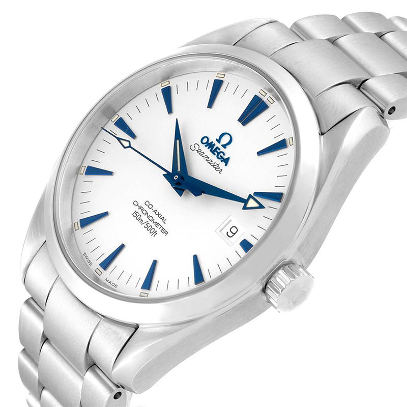 

Omega Silver and Stainless Steel Seamaster Aqua Terra, White