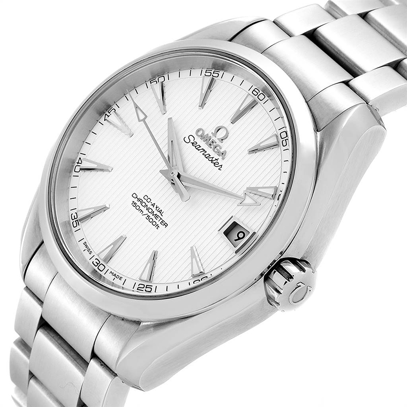 

Omega Silver and Stainless Steel Seamaster Aqua Terra
