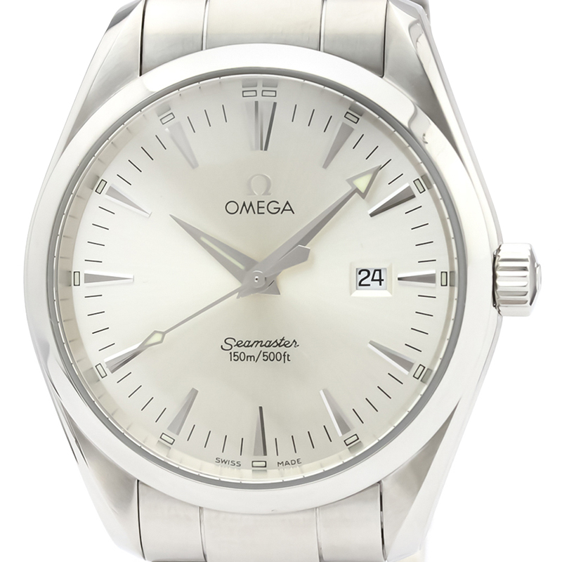 

Omega Silver Stainless Steel Seamaster Aqua Terra