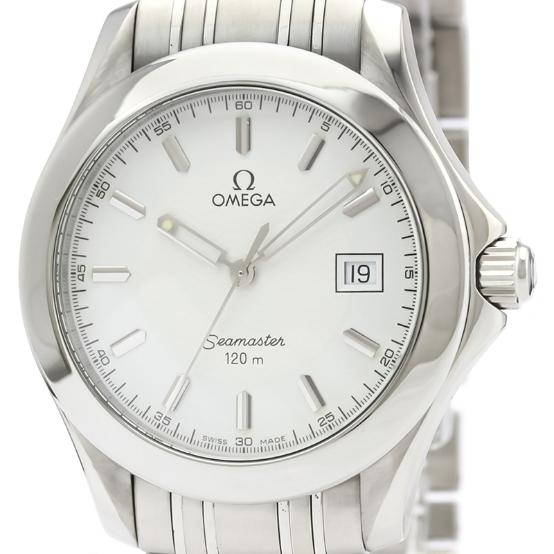 

Omega White Stainless Steel Seamaster