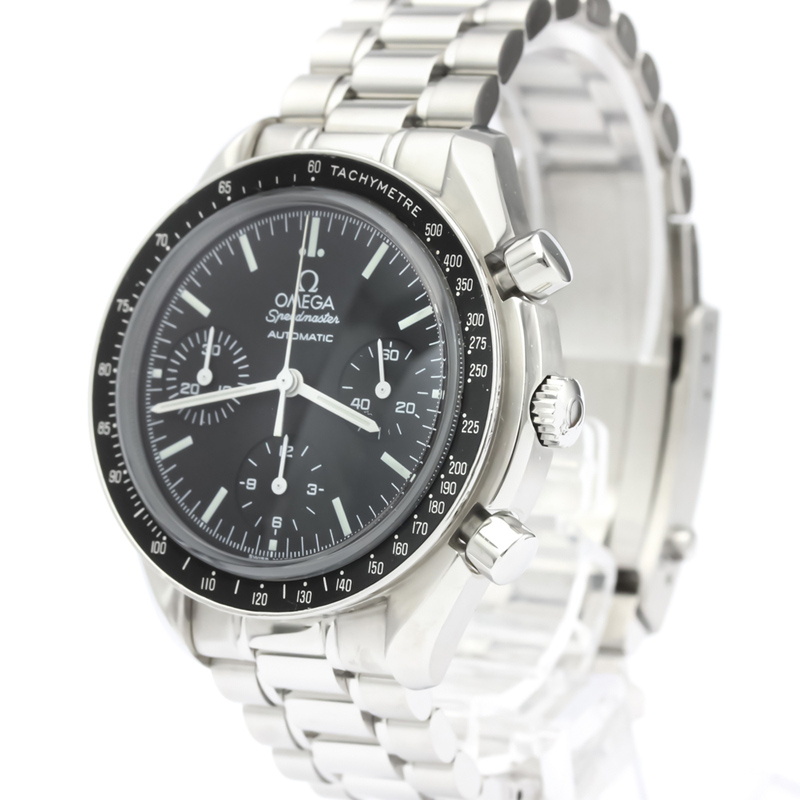 

Omega Black Stainless Steel Speedmaster Automatic Steel