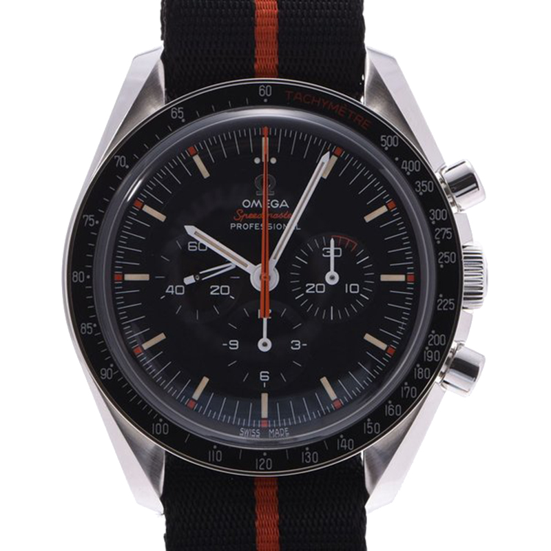 

Omega Black Stainless Steel Speedmaster Ultraman