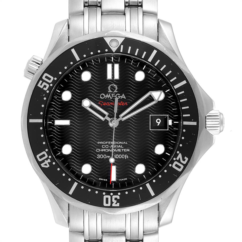 

Omega Black Stainless Steel Seamaster James Bond