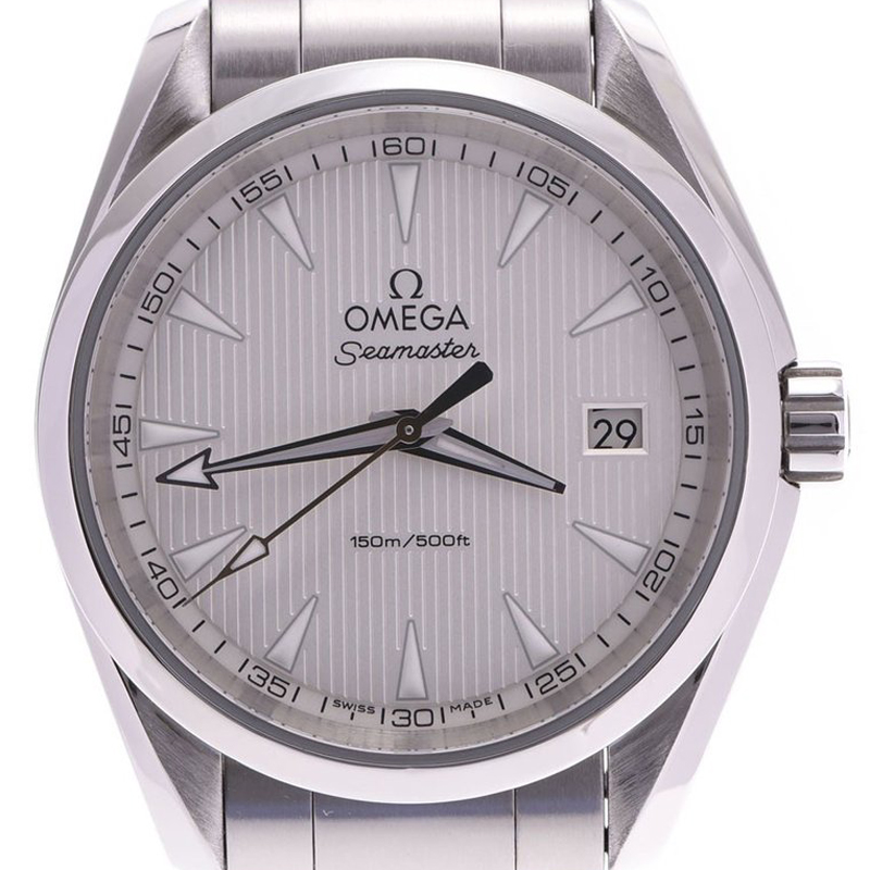 

Omega Tapestry Stainless Steel Seamaster Aqua Terra Men's Wristwatch, Silver