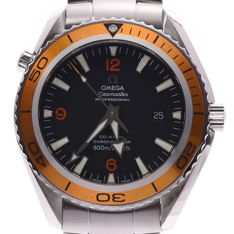 

Omega Black Stainless Steel Seamaster Professional Planet Ocean
