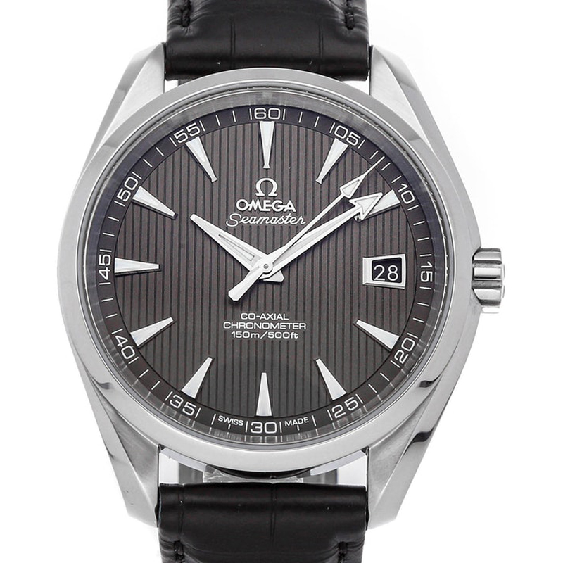 

Omega Black Stainless Steel Seamaster Aqua Terra