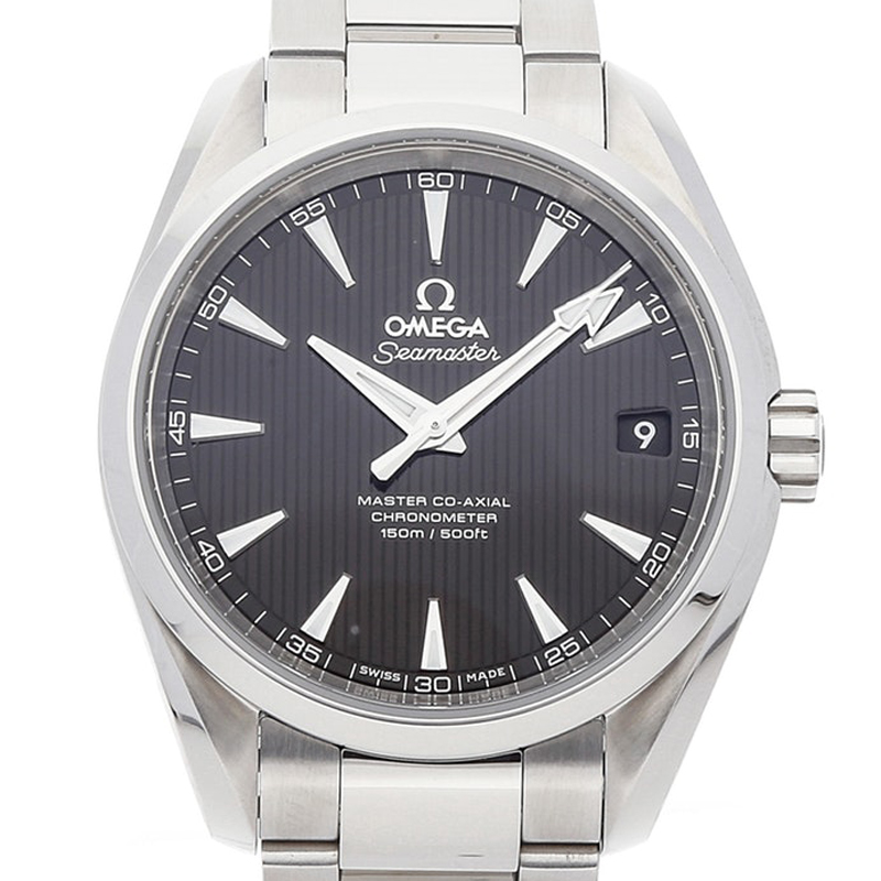 

Omega Black Stainless Steel Seamaster Aqua Terra