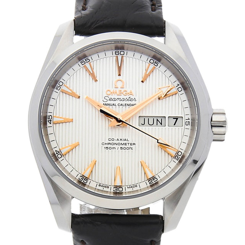 

Omega Silver Stainless Steel Seamaster Aqua Terra