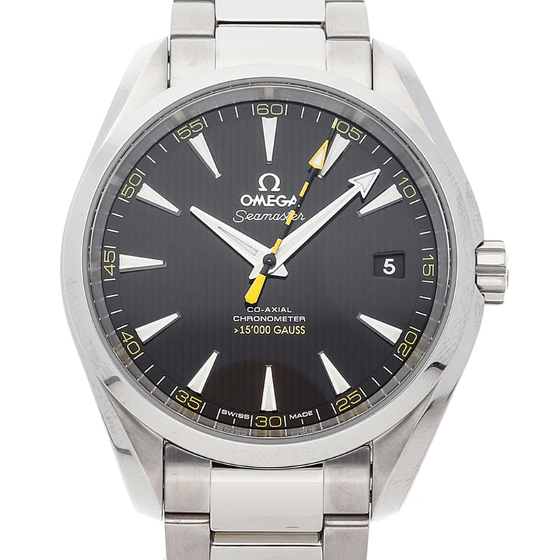 

Omega Black Stainless Steel Seamaster Aqua Terra