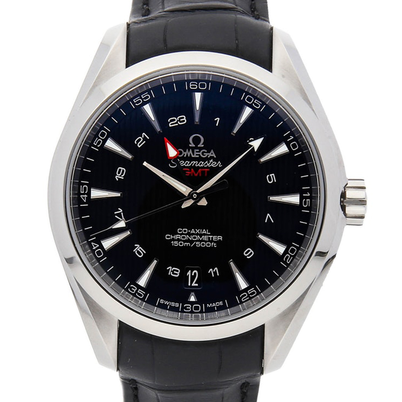 

Omega Black Stainless Steel Seamaster Aqua Terra