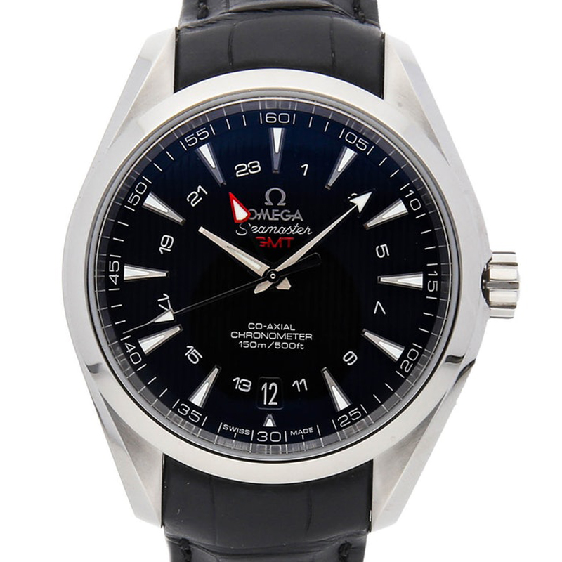 

Omega Black Stainless Steel Seamaster Aqua Terra