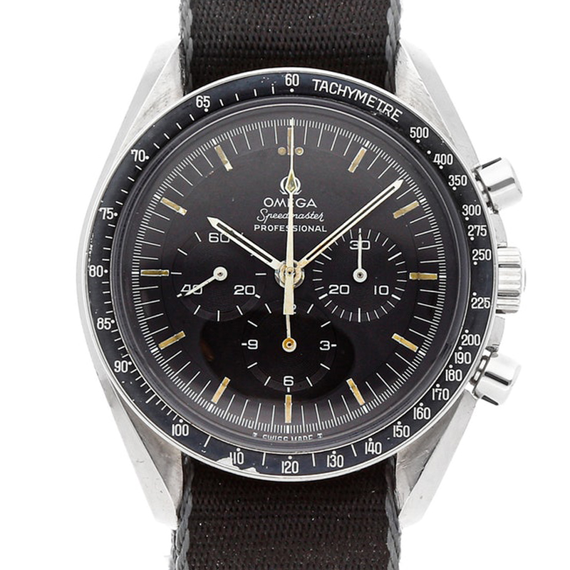 

Omega Black Stainless Steel Speedmaster Moonwatch