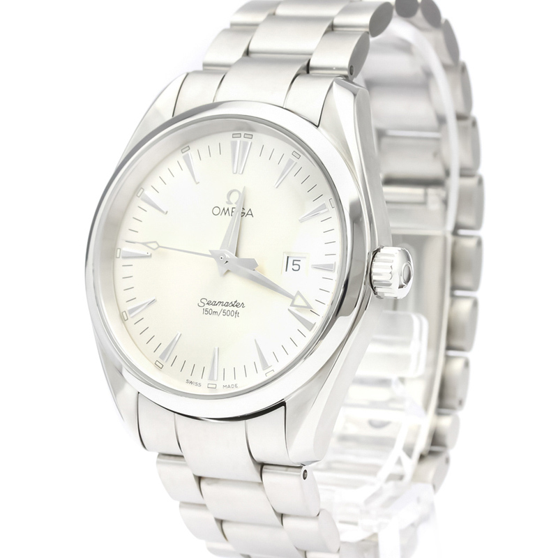 

Omega Silver Stainless Steel Seamaster Aqua Terra