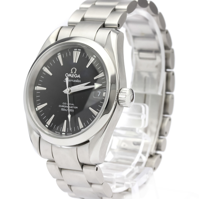 

Omega Black Stainless Steel Seamaster Aqua Terra Co-Axial