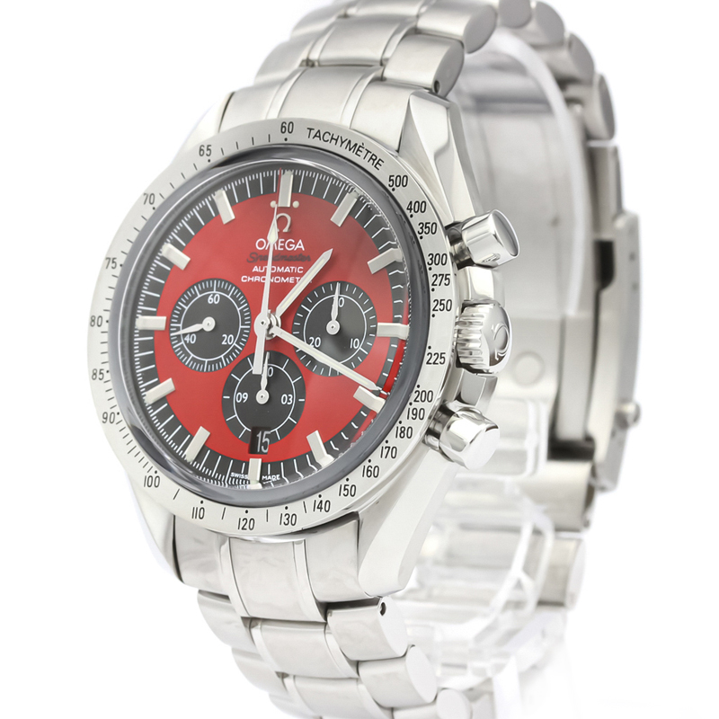 

Omega Red Stainless Steel Speedmaster Legend Schumacher Automatic