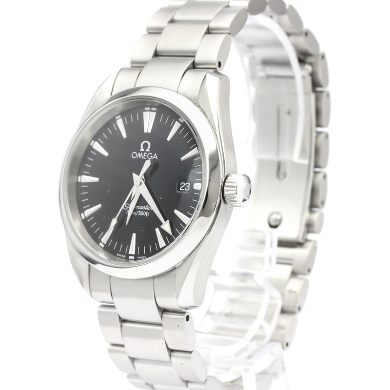 

Omega Black Stainless Steel Seamaster Aqua Terra