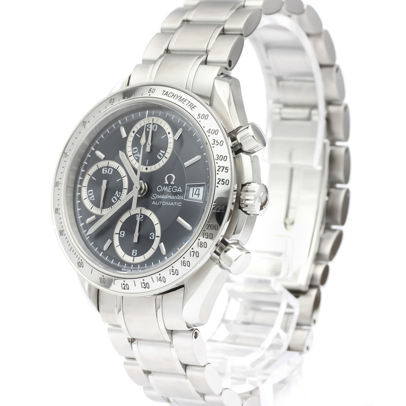 

Omega Blue Stainless Steel Speedmaster Date