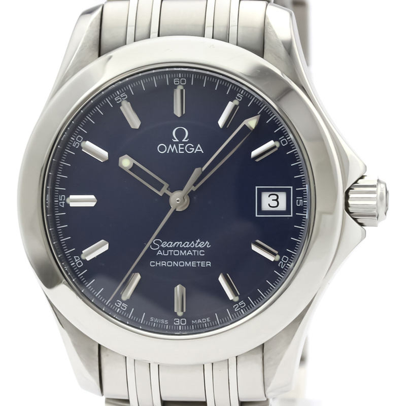 Omega Blue Stainless Steel Seamaster 120M Jacques Mayol 2507.80 Men's ...