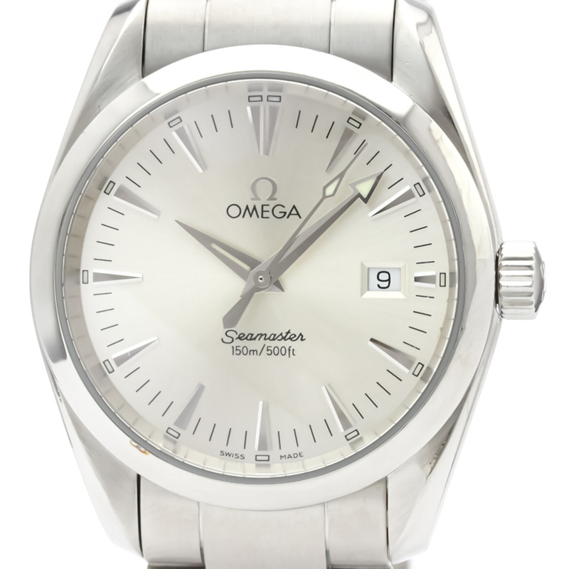 Pre Owned Omega Silver Stainless Steel Seamaster Aqua Terra 2518.30 Men's Wristwatch 36MM