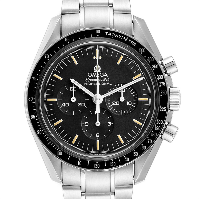 

Omega Black Stainless Steel Speedmaster MoonWatch Caliber