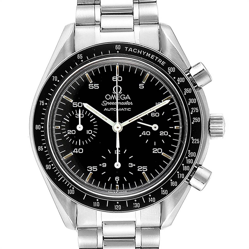 

Omega Black Stainless Steel Speedmaster