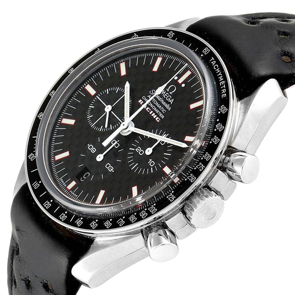 

Omega Black Stainless Steel Speedmaster Professional Racing