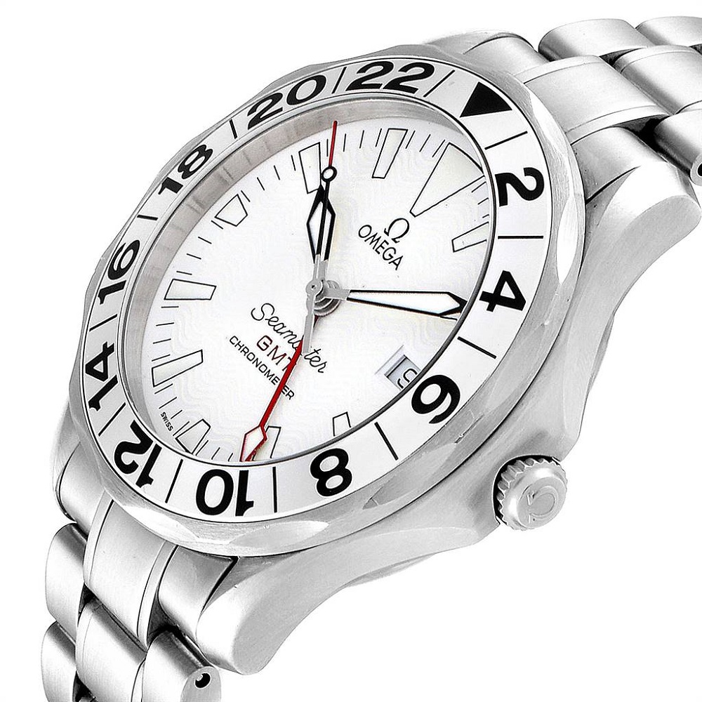 

Omega White Stainless Steel Seamaster